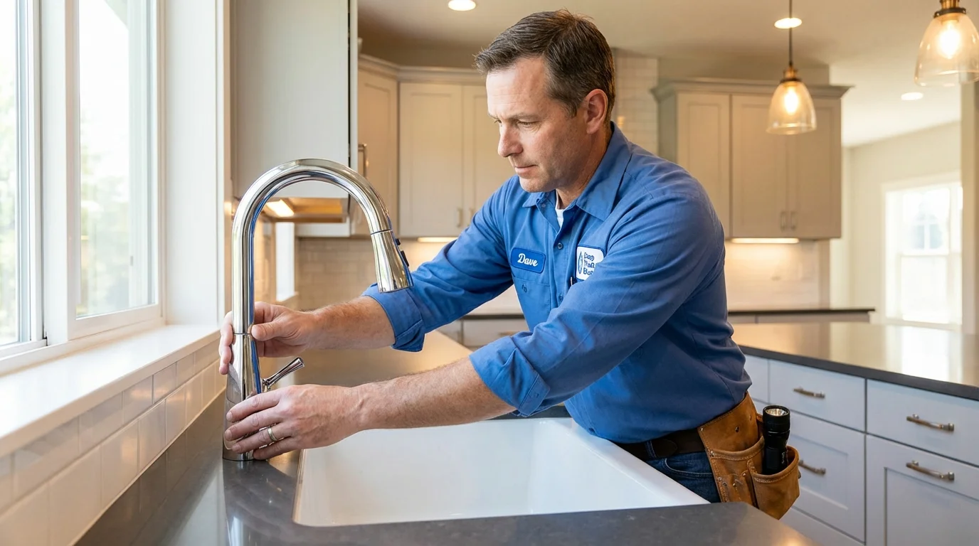 Kitchen faucet installation by Johns Plumbing LLC in Sergeant Bluff